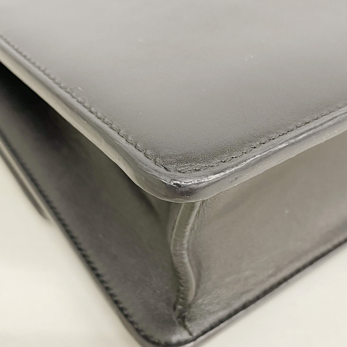 【6ib1527】クリスチャンディオール ショルダーバッグ カロ レザー ブラック シルバー金具【中古】レディース