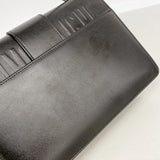 【6ib1527】クリスチャンディオール ショルダーバッグ カロ レザー ブラック シルバー金具【中古】レディース