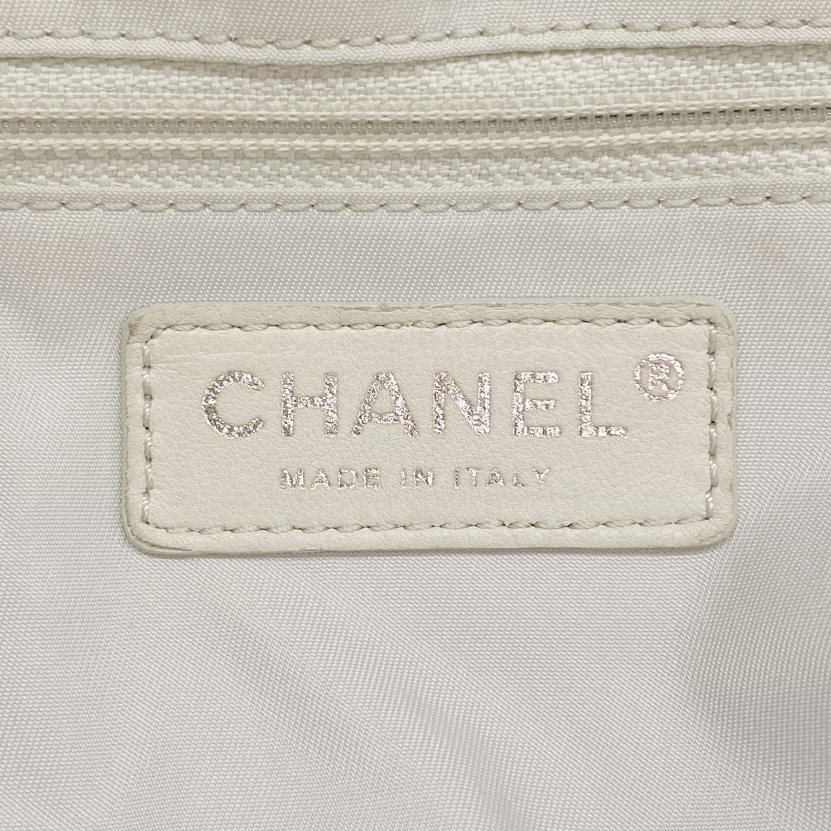 【6ib1528】シャネル ショルダーバッグ パリビアリッツ キャンバス グレー シルバー金具【中古】レディース