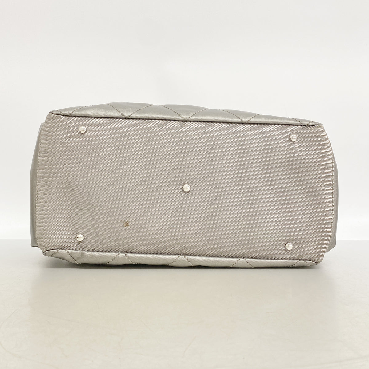 【6ib1528】シャネル ショルダーバッグ パリビアリッツ キャンバス グレー シルバー金具【中古】レディース