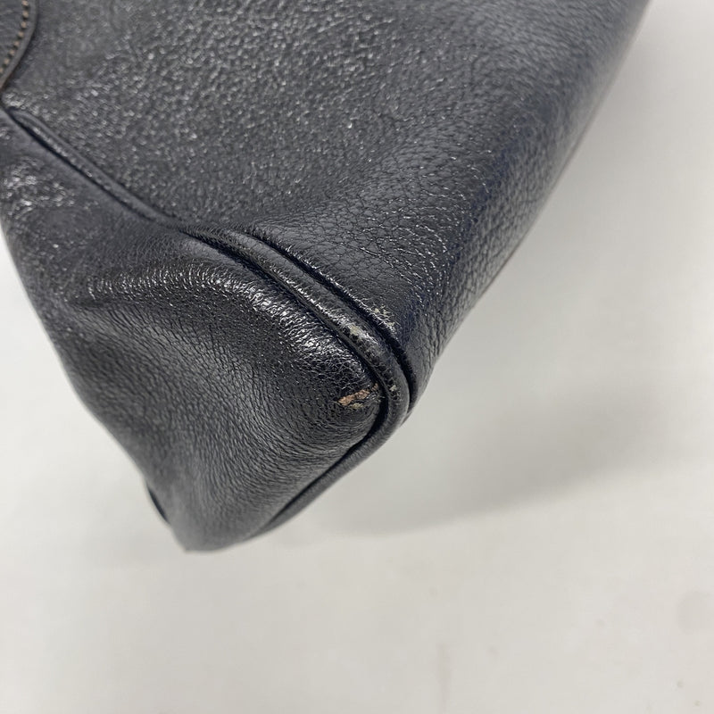 【6ib1537】カルティエ ハンドバッグ マルチェロ レザー ブラック シルバー金具【中古】レディース