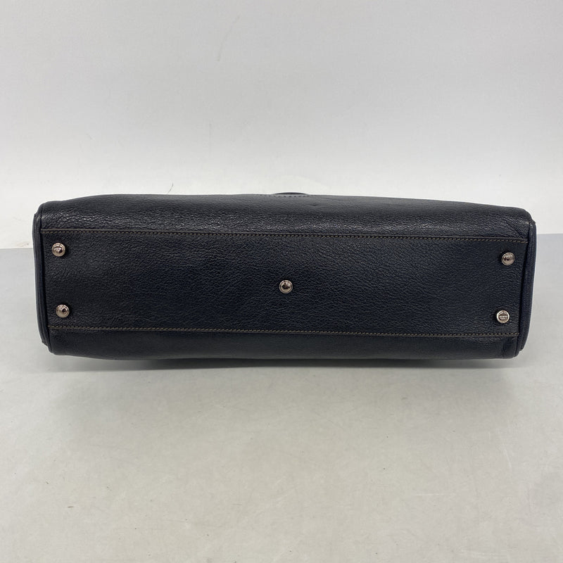 【6ib1537】カルティエ ハンドバッグ マルチェロ レザー ブラック シルバー金具【中古】レディース