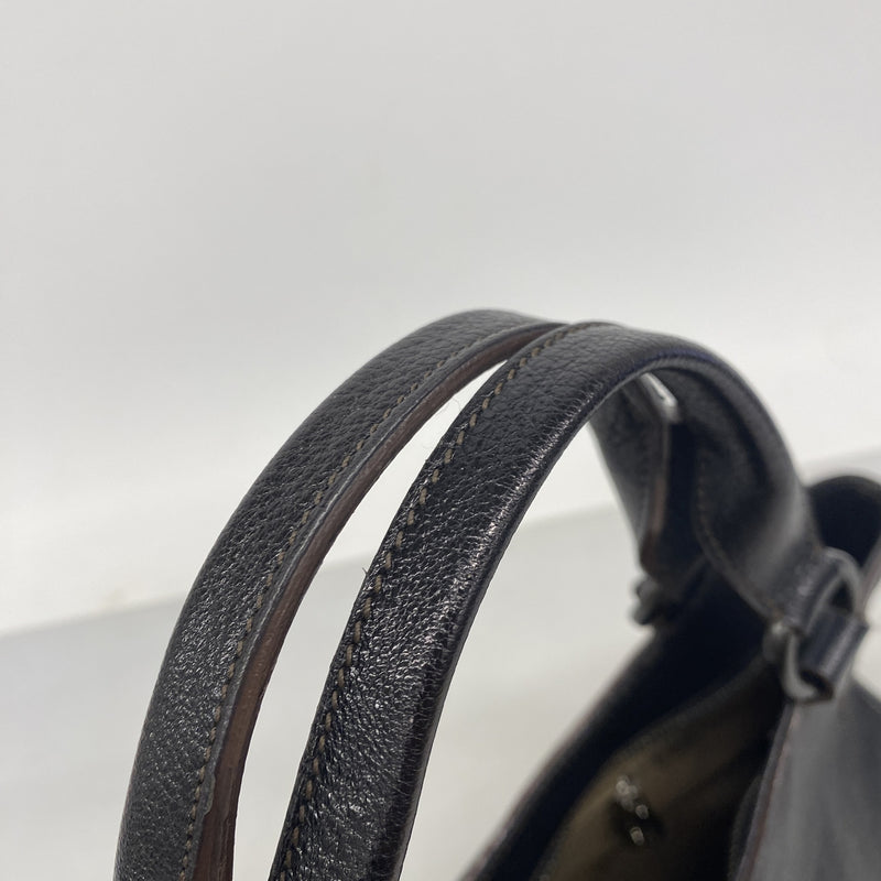 【6ib1537】カルティエ ハンドバッグ マルチェロ レザー ブラック シルバー金具【中古】レディース