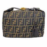 【6ib1538】フェンディ ハンドバッグ ズッカ ナイロンキャンバス ブラウン ゴールド金具【中古】レディース