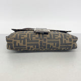 【6ib1539】フェンディ ハンドバッグ ズッカ ナイロンキャンバス ブラウン シルバー金具【中古】レディース