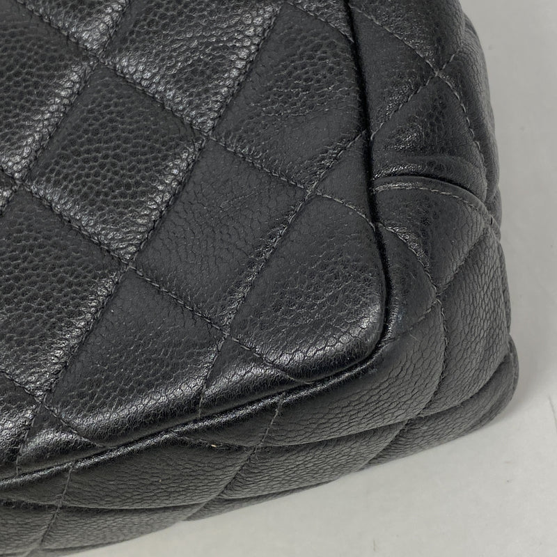 【6ib1558】シャネル ショルダーバッグ マトラッセ チェーンショルダー キャビアスキン ブラック ゴールド金具【中古】レディース