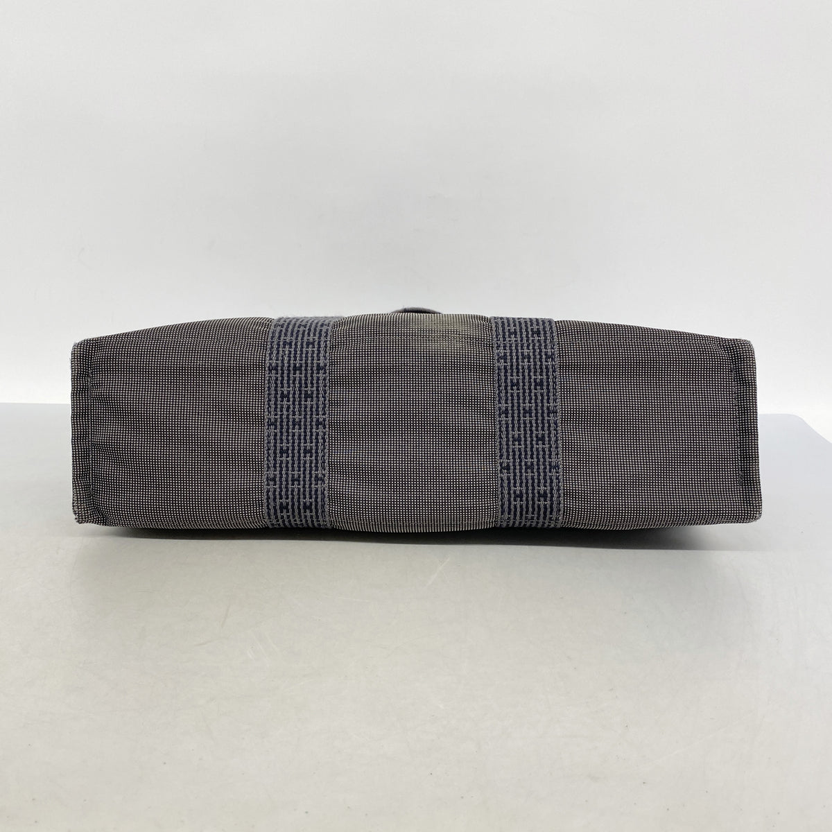 【6ib1563】エルメス トートバッグ エールラインMM ナイロン グレー シルバー金具【中古】レディース