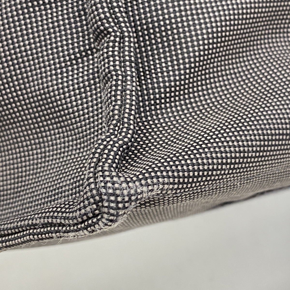 【6ib1563】エルメス トートバッグ エールラインMM ナイロン グレー シルバー金具【中古】レディース