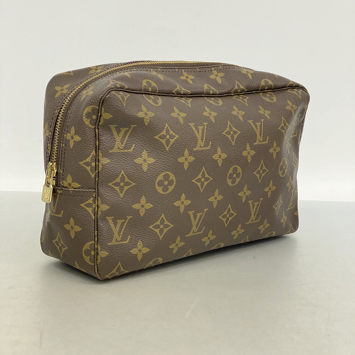【6ib1574】ルイヴィトン ポーチ モノグラム トゥルーストワレット28 M47522 ブラウン【中古】レディース