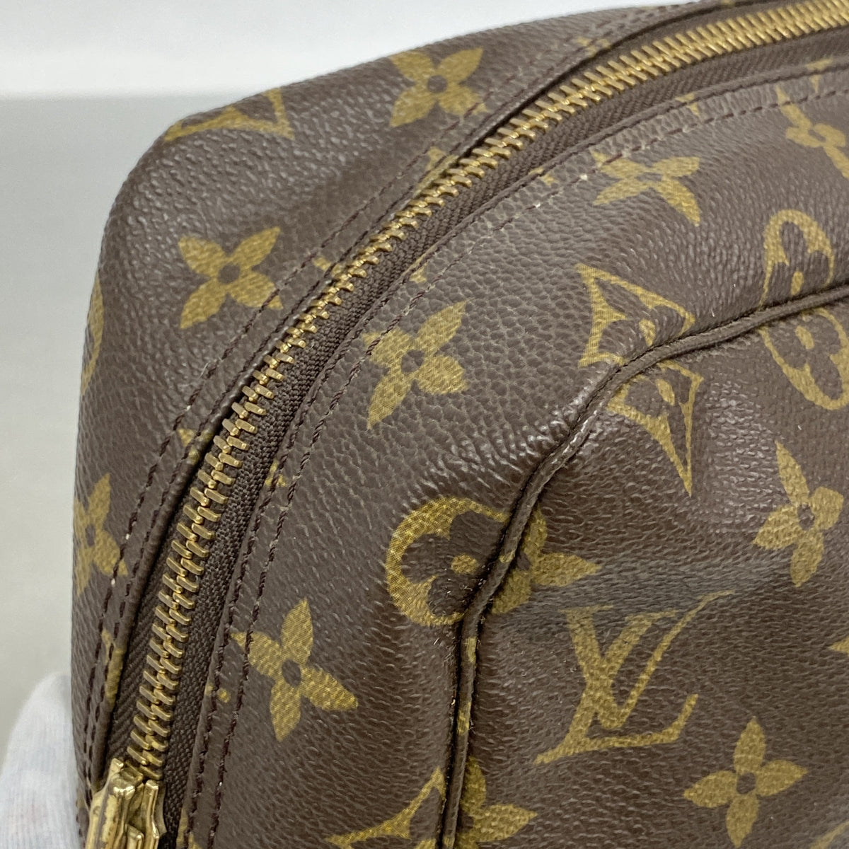 【6ib1574】ルイヴィトン ポーチ モノグラム トゥルーストワレット28 M47522 ブラウン【中古】レディース