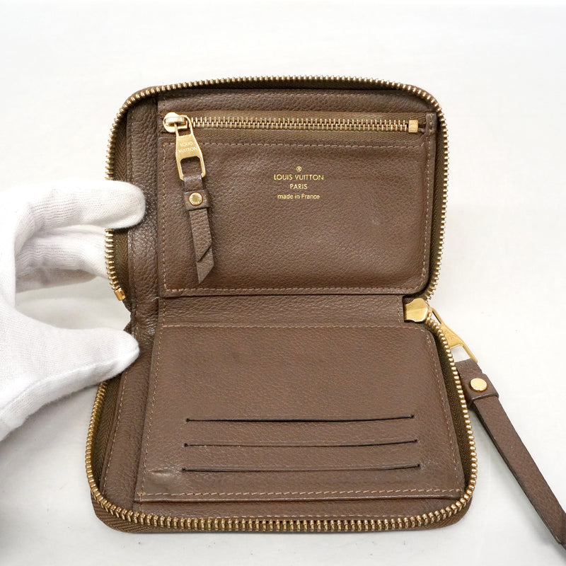 【6ib1585】ルイヴィトン 財布 モノグラム・アンプラント ポルトフォイユスクレットコンパクト M93431 オンブル【中古】レディース