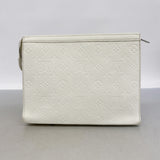 【6ib1595】ルイヴィトン クラッチバッグ モノグラム サイケデリック LV × YK ポシェットヴォワヤージュ M21681 ホワイト ブルー【中古】メンズ