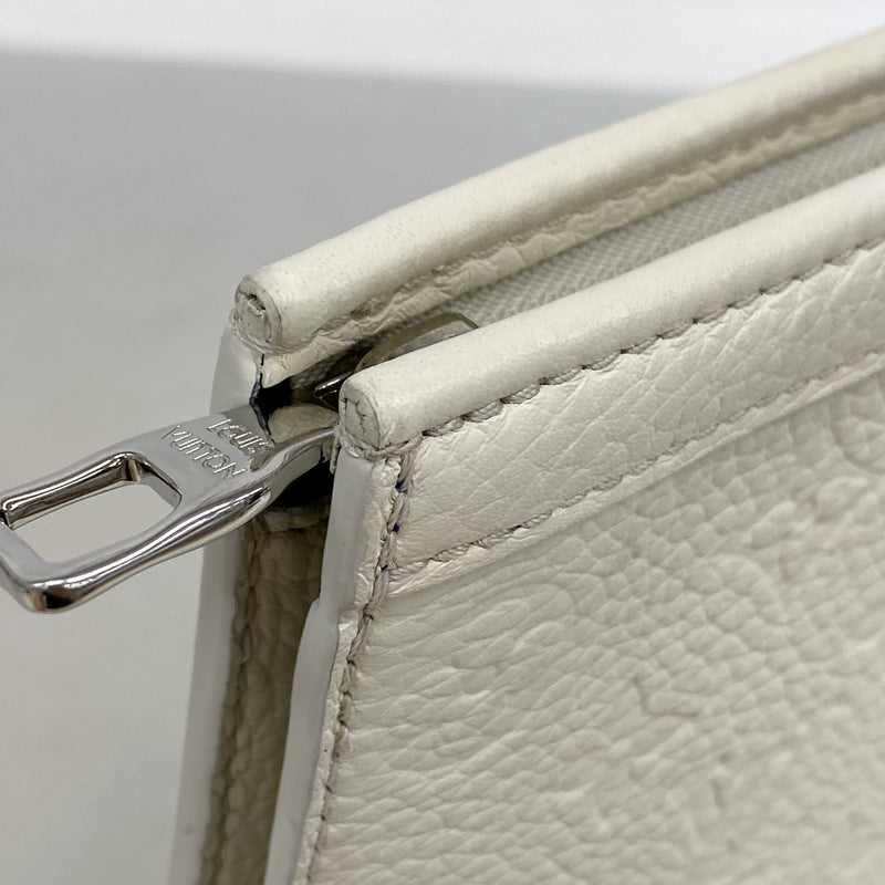 【6ib1595】ルイヴィトン クラッチバッグ モノグラム サイケデリック LV × YK ポシェットヴォワヤージュ M21681 ホワイト ブルー【中古】メンズ