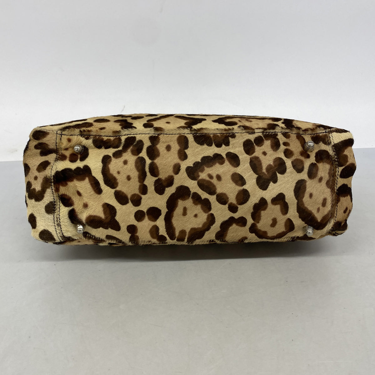 【6ib1644】フェンディ ハンドバッグ ハラコ ブラウン シルバー金具【中古】レディース