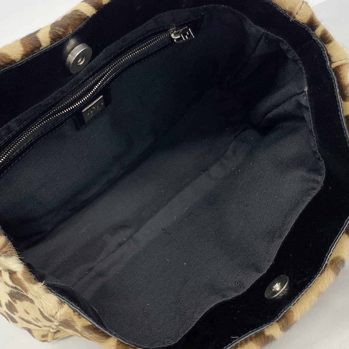 【6ib1644】フェンディ ハンドバッグ ハラコ ブラウン シルバー金具【中古】レディース