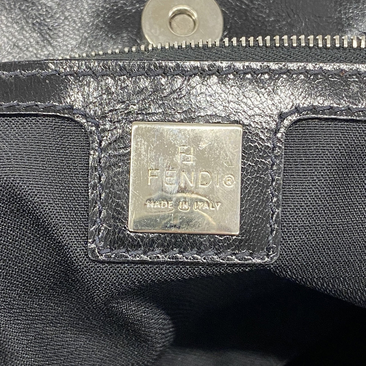 【6ib1644】フェンディ ハンドバッグ ハラコ ブラウン シルバー金具【中古】レディース
