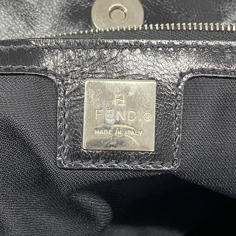 【6ib1644】フェンディ ハンドバッグ ハラコ ブラウン シルバー金具【中古】レディース