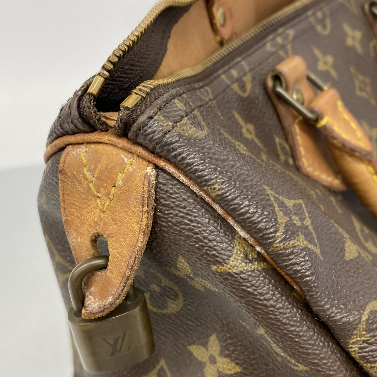 【6ib1649】ルイヴィトン ハンドバッグ モノグラム スピーディ35 M41107 ブラウン【中古】レディース