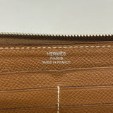 【6ib1652】エルメス 長財布 アザップロング ヴォーエプソン ゴールド シルバー金具 □L刻印【中古】メンズ レディース ユニセックス