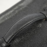 【6ib1654】シャネル バニティバッグ キャビアスキン ブラック ゴールド金具【中古】レディース