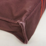 【6ib1655】エルメス トートバッグ フールトゥMM キャンバス ブラウン シルバー金具【中古】レディース