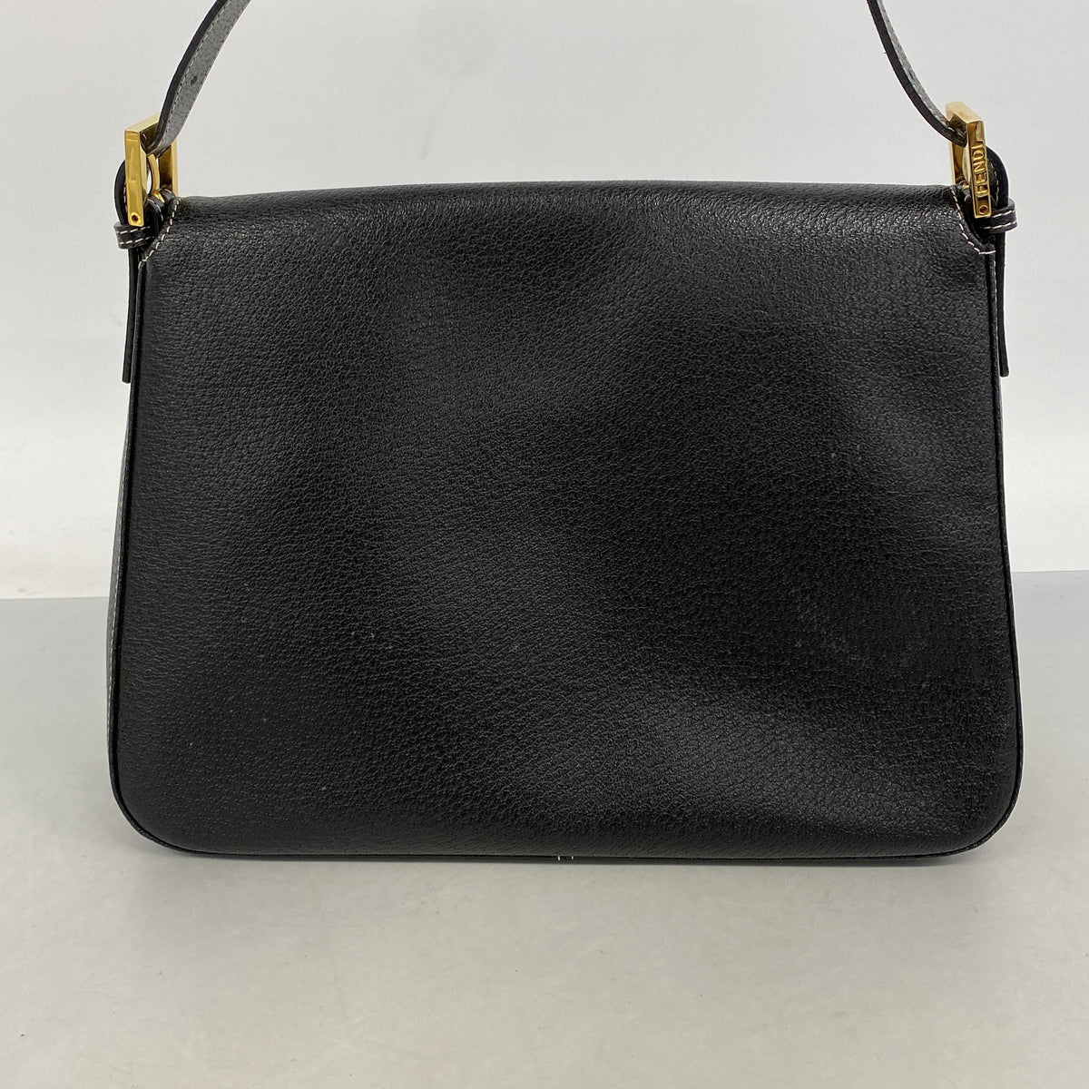 【6ib1673】フェンディ ハンドバッグ マンマバケット レザー ブラック ゴールド金具【中古】レディース