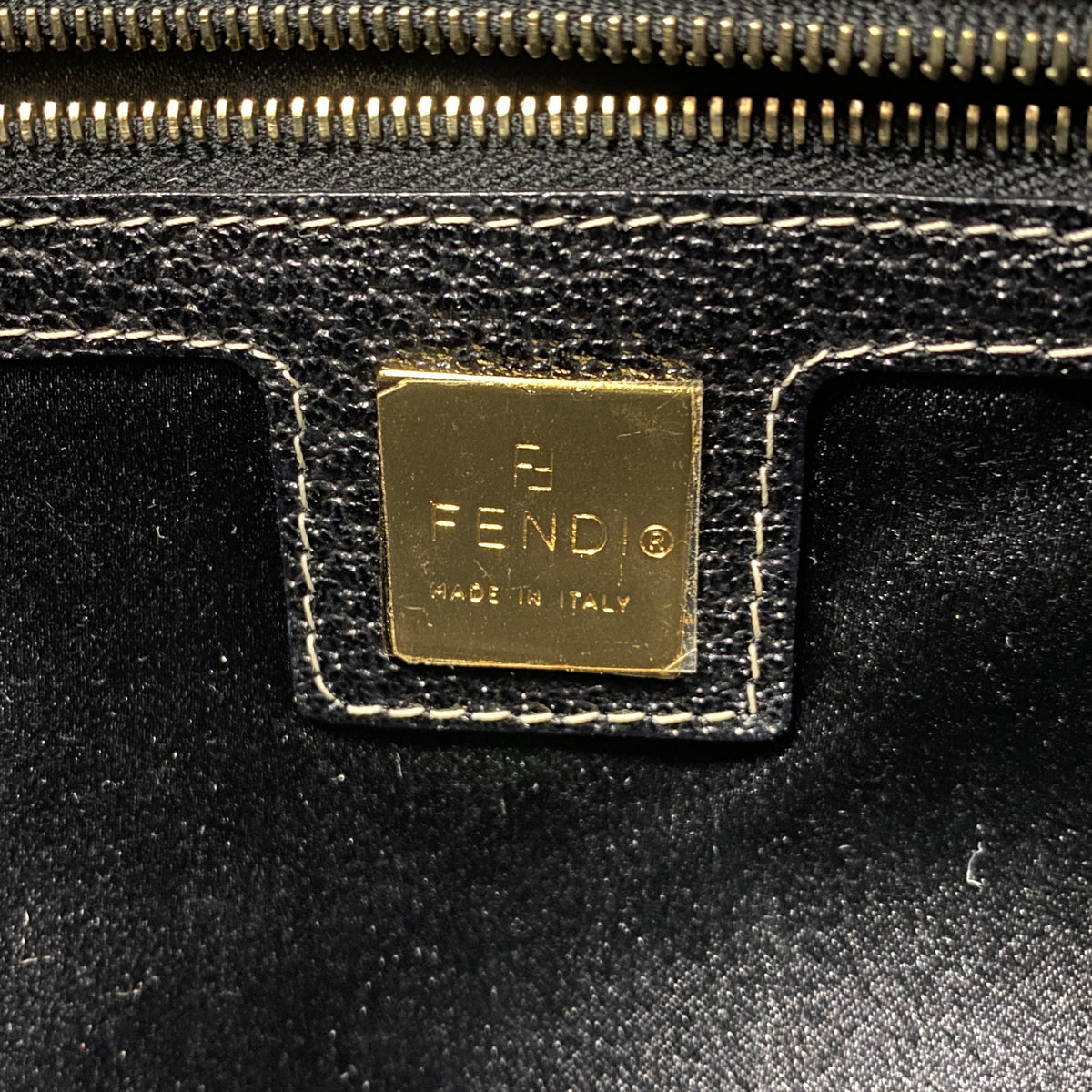 【6ib1673】フェンディ ハンドバッグ マンマバケット レザー ブラック ゴールド金具【中古】レディース