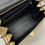 【6ib1676】シャネル ショルダーバッグ 2.55/チョコバー チェーンショルダー ラムスキン ブラウン ゴールド金具【中古】レディース