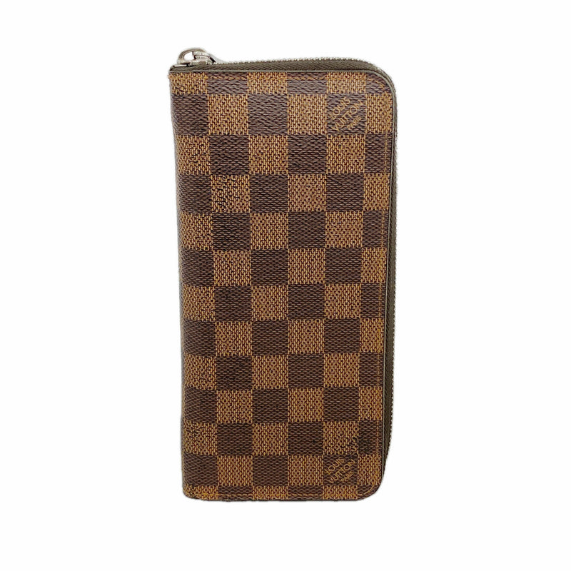 【6ib1681】ルイヴィトン 長財布 ダミエ ジッピーウォレットヴェルティカル N61207 エベヌ【中古】メンズ