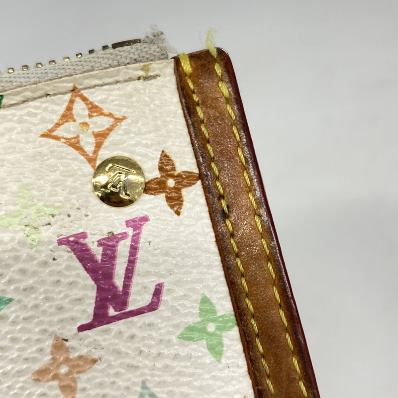 【6ib1682】ルイヴィトン コインケース モノグラム・マルチカラー ポシェットクレ M92655 ブロン【中古】レディース