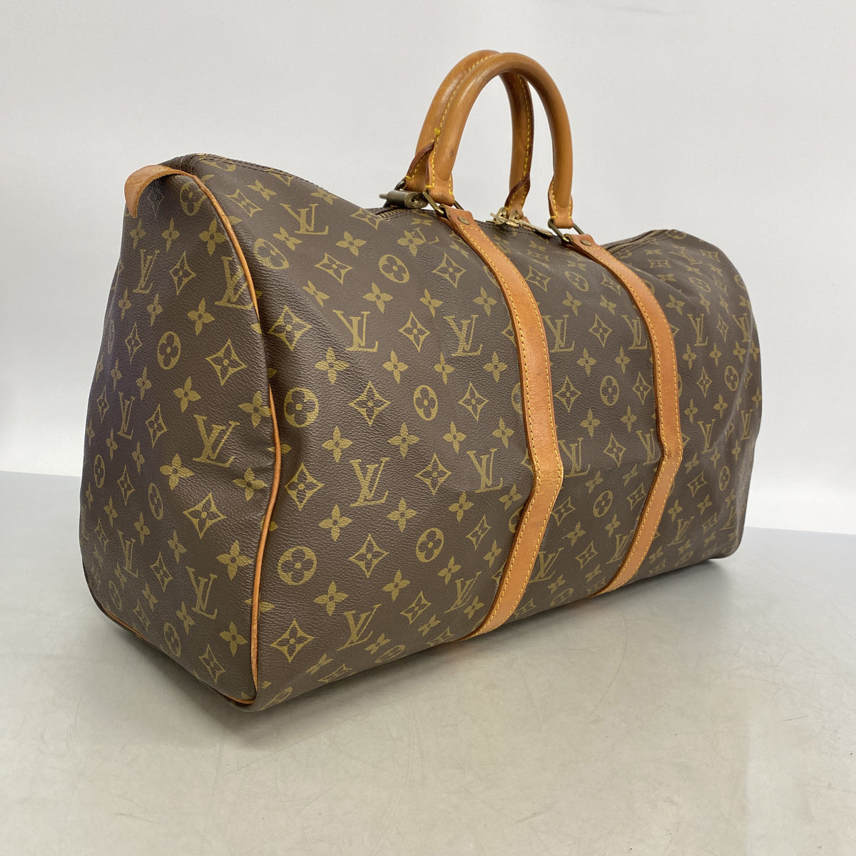 【6ib1684】ルイヴィトン ボストンバッグ モノグラム キーポル50 M41426 ブラウン【中古】メンズ レディース ユニセックス