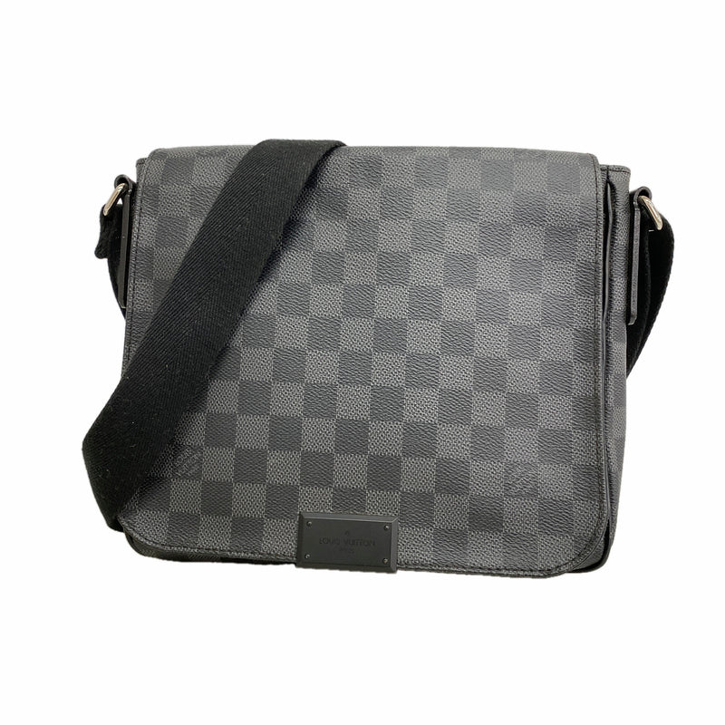 【6ib1689】ルイヴィトン ショルダーバッグ ダミエ・グラフィット ディストリクトPM N41260 ブラック グレー【中古】メンズ