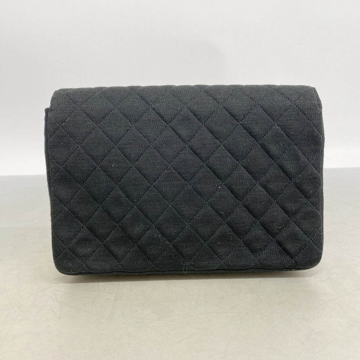 【6ib1707】シャネル ショルダーバッグ マトラッセ チェーンショルダー コットン ブラック ゴールド金具【中古】レディース