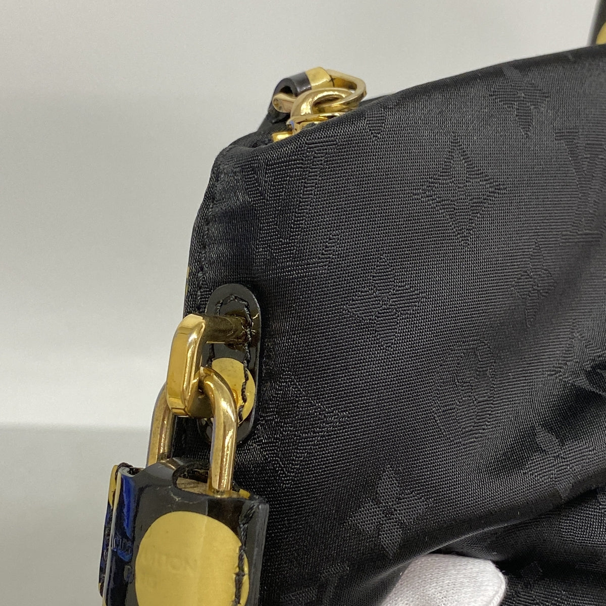 【6ib1709】ルイヴィトン トートバッグ モノグラム ドットインフィニティ ロックイットMM M40682 ノワール【中古】レディース