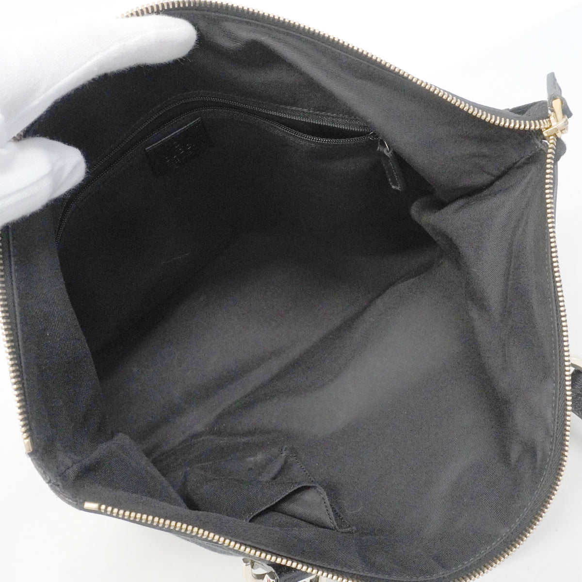 【6ib1716】グッチ トートバッグ GGキャンバス 1414700 キャンバス ブラック ゴールド金具【中古】レディース