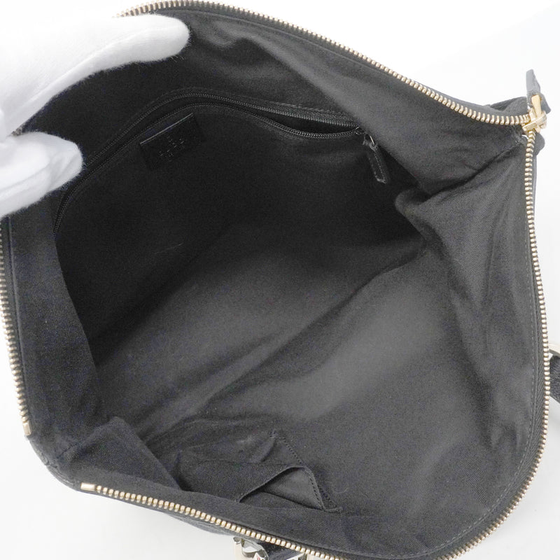 【6ib1716】グッチ トートバッグ GGキャンバス 1414700 キャンバス ブラック ゴールド金具【中古】レディース