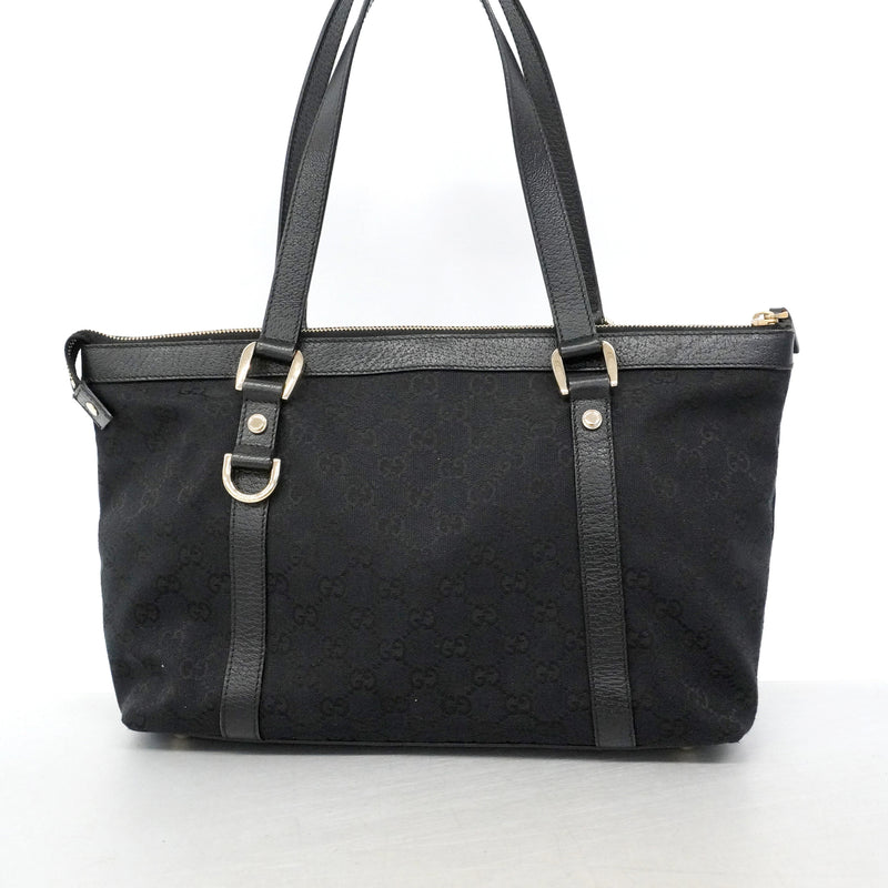 【6ib1716】グッチ トートバッグ GGキャンバス 1414700 キャンバス ブラック ゴールド金具【中古】レディース