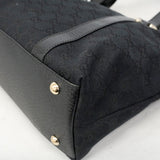 【6ib1716】グッチ トートバッグ GGキャンバス 1414700 キャンバス ブラック ゴールド金具【中古】レディース