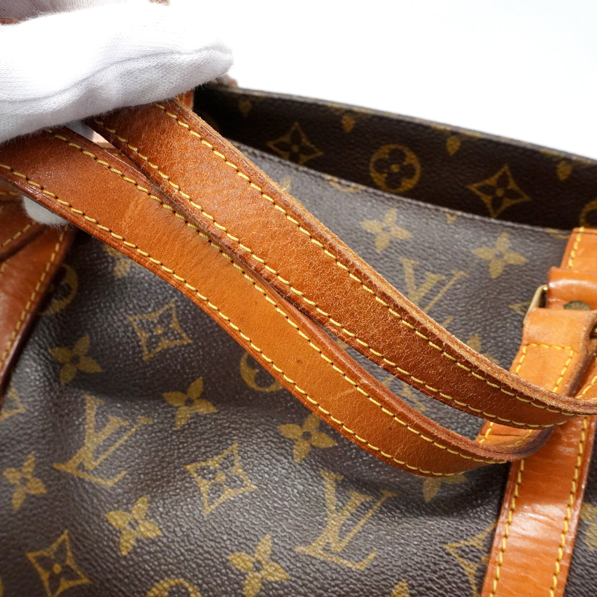 【6ib1718】ルイヴィトン ショルダーバッグ モノグラム サックショッピング M51108 ブラウン【中古】レディース