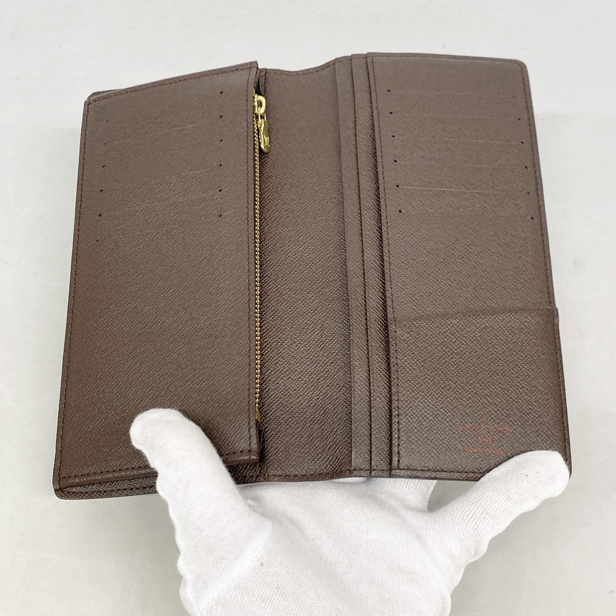 【6ib1733】ルイヴィトン 長財布 ダミエ ポルトフォイユブラザ N60017 エベヌ【中古】メンズ