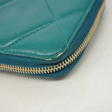 【6ib1734】シャネル 長財布 シャネル19 ラムスキン グリーン ゴールド金具【中古】レディース