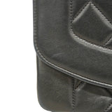 【6ib1744】シャネル ショルダーバッグ ダイアナ チェーンショルダー ラムスキン ブラック ゴールド金具【中古】レディース