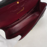 【6ib1756】シャネル ショルダーバッグ マトラッセ Wフラップ Wチェーン ラムスキン ブラック ゴールド金具【中古】レディース