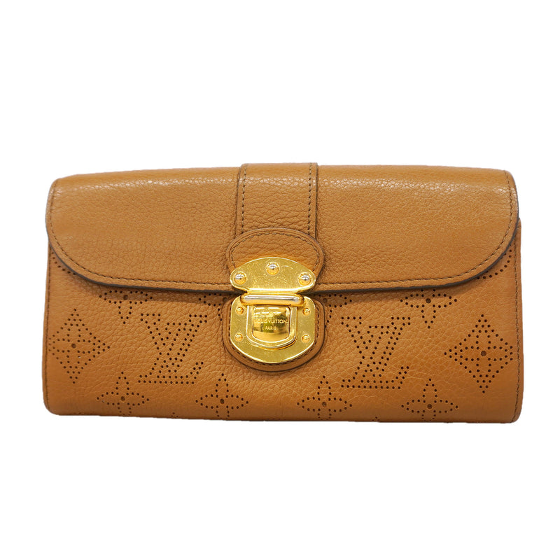 【6ib1763】ルイヴィトン 長財布 マヒナ ポルトフォイユイリス M58140 キャラメル【中古】レディース