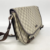 【6ib1766】グッチ ショルダーバッグ GGスプリーム 201732 PVC ブラウン シャンパンゴールド金具【中古】レディース