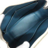 【6ib1776】エルメス ハンドバッグ プリュム28 ヴォーエプソン ホワイト ブルージーン □J刻印【中古】レディース