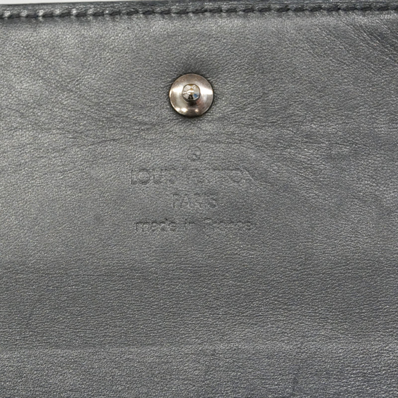 【6ib1797】ルイヴィトン 三つ折り長財布 モノグラム・マット ポルトトレゾールインターナショナル M65102 ノワール【中古】レディース