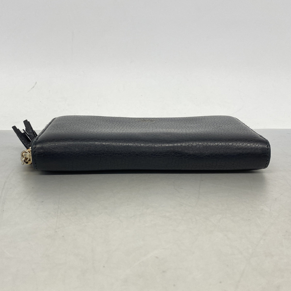 【6ib1800】グッチ 長財布 バンブー 307984 レザー ブラック ゴールド金具【中古】レディース