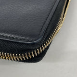 【6ib1800】グッチ 長財布 バンブー 307984 レザー ブラック ゴールド金具【中古】レディース