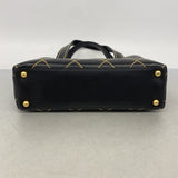 【6ib1801】シャネル ハンドバッグ ワイルドステッチ レザー ブラック ゴールド金具【中古】レディース